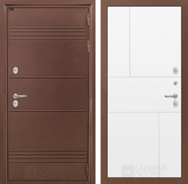 Входная дверь Лабиринт ТЕРМО ЛАЙТ 21 - Белый софт