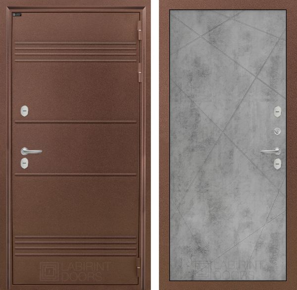 Входная дверь Лабиринт ТЕРМО ЛАЙТ 24 - Бетон светлый