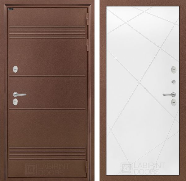 Входная дверь Лабиринт ТЕРМО ЛАЙТ 24 - Белый софт