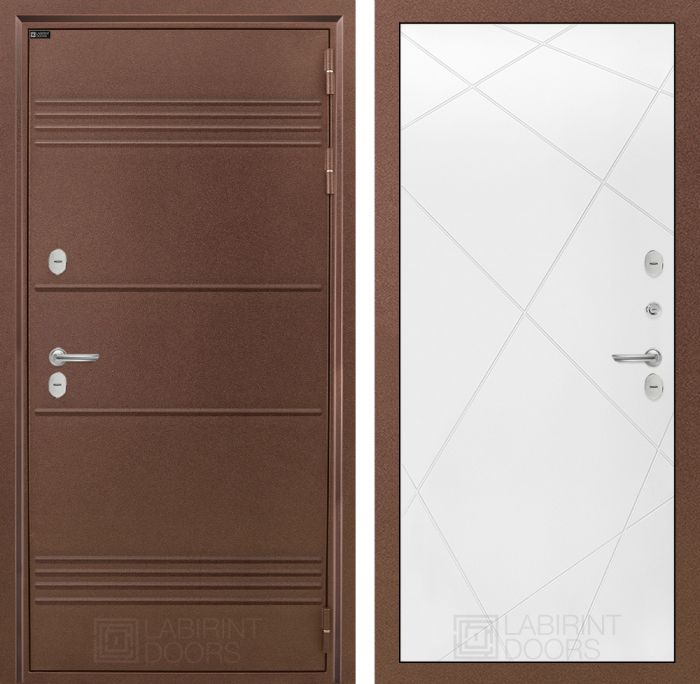 Входная дверь Лабиринт ТЕРМО ЛАЙТ 24 - Белый софт