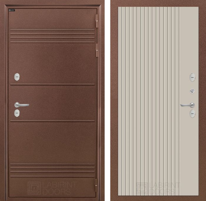 Входная дверь Лабиринт ТЕРМО ЛАЙТ 29 - Капучино