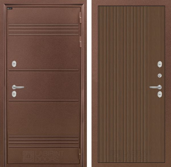 Входная дверь Лабиринт ТЕРМО ЛАЙТ 29 - Дуб кантри темный