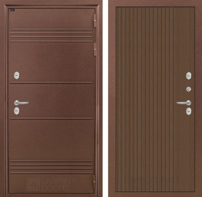 Входная дверь Лабиринт ТЕРМО ЛАЙТ 29 - Дуб кантри темный
