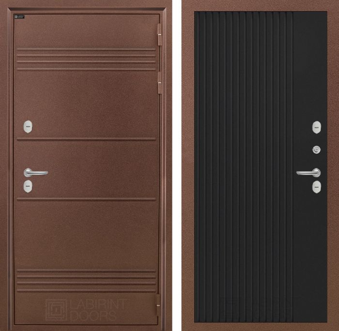 Входная дверь Лабиринт ТЕРМО ЛАЙТ 29 - Черный кварц