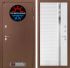 Входная дверь Лабиринт Термо Магнит 31 - Белый софт (зеркальная вставка с тонировкой)