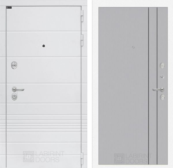Входная дверь Лабиринт Трендо 10 - Серый рельеф софт