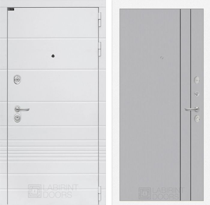 Входная дверь Лабиринт Трендо 10 - Серый рельеф софт
