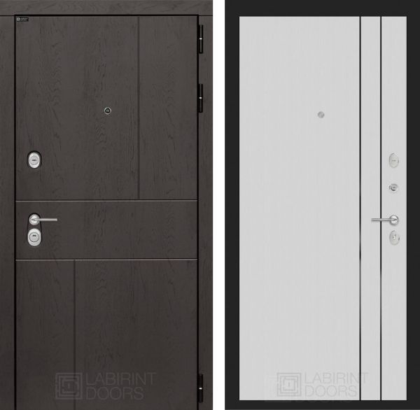 Входная дверь Лабиринт URBAN 10 - Белый рельеф софт