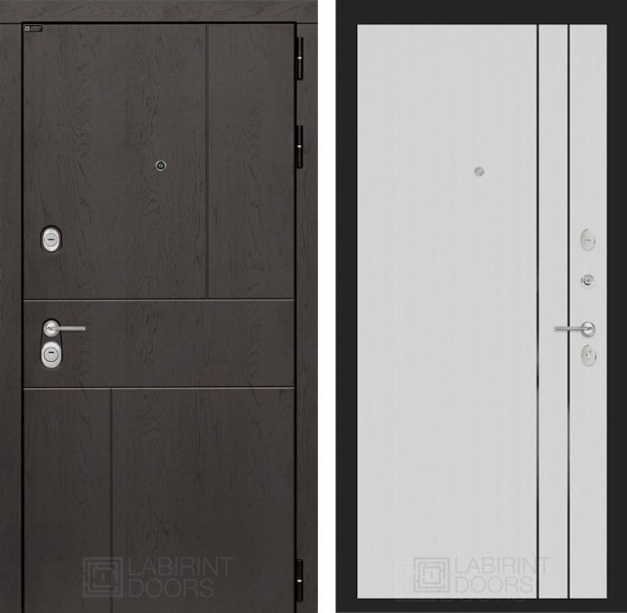 Входная дверь Лабиринт URBAN 10 - Белый рельеф софт