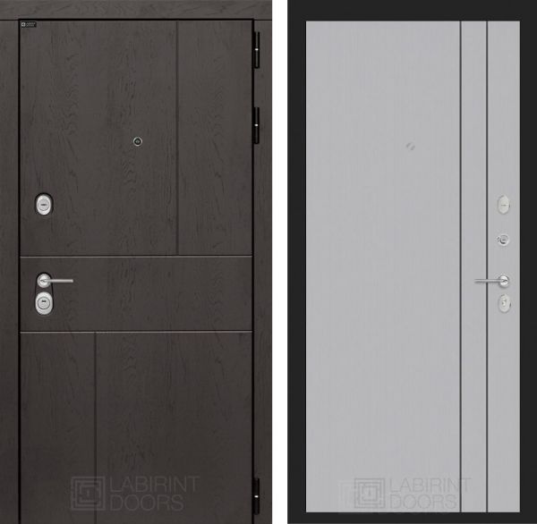 Входная дверь Лабиринт URBAN 10 - Серый рельеф софт