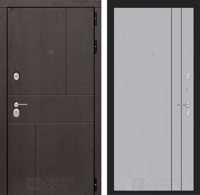 Входная дверь Лабиринт URBAN 10 - Серый рельеф софт