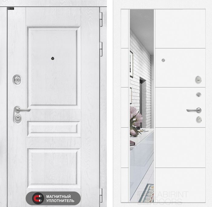 Входная дверь Лабиринт VERSAL 19 - Белый софт