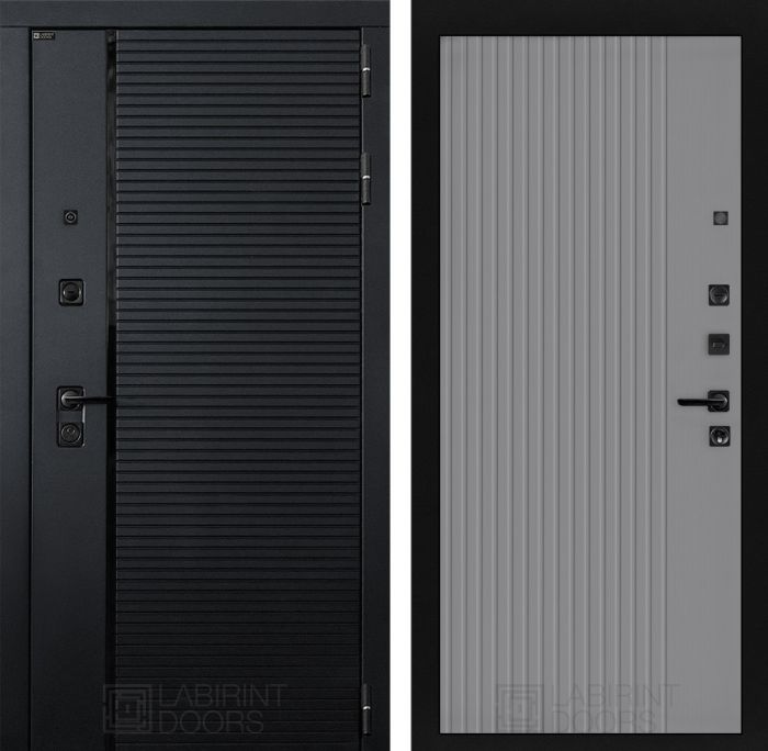 Входная дверь Лабиринт PIANO замок Mottura 29 - Серый рельеф софт