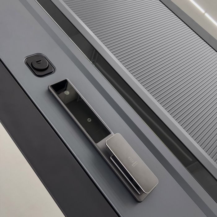 Входная дверь Лабиринт Пиано Смарт 2.0 - с зеркалом Панорама Белый софт