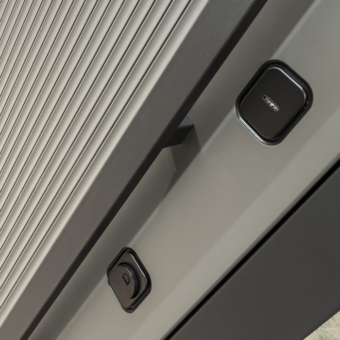 Входная дверь Лабиринт Термолаб 1 тепло 01 - Сандал белый, стекло белое