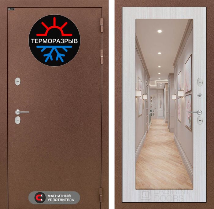 Входная дверь Лабиринт Термо Магнит 18 - Сандал белый
