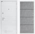 Входная дверь Лабиринт Трендо 25 - Бетон светлый, черный молдинг