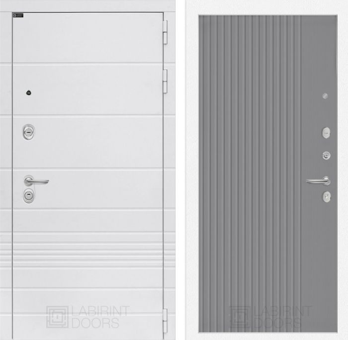 Входная дверь Лабиринт Трендо 29 - Серый рельеф софт
