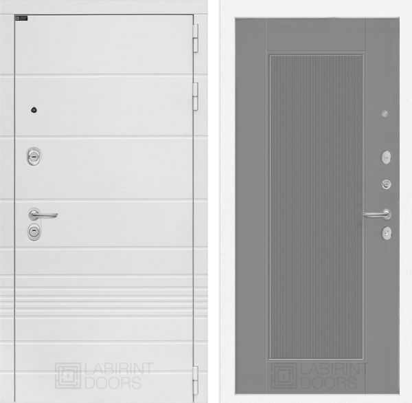 Входная дверь Лабиринт Трендо 30 - Серый рельеф софт
