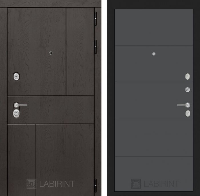 Входная дверь Лабиринт URBAN 13 - Графит софт