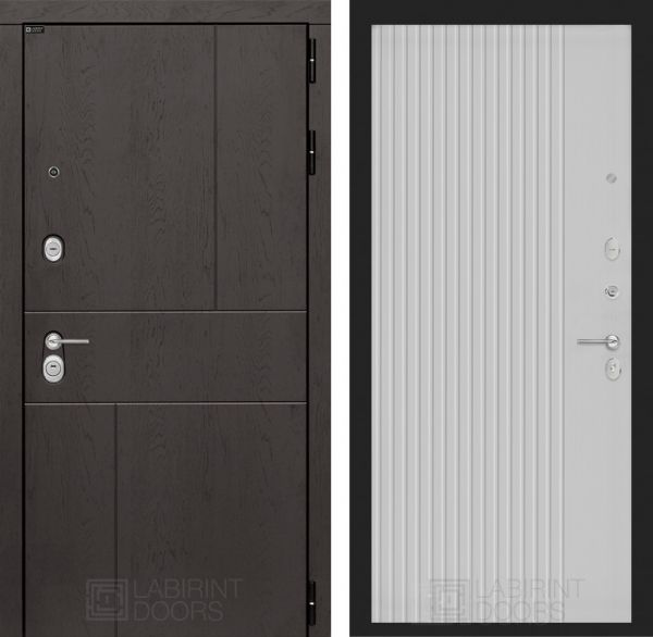 Входная дверь Лабиринт URBAN 29 - Белый рельеф софт