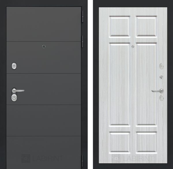 Входная дверь Лабиринт ART графит 08 - Кристалл вуд