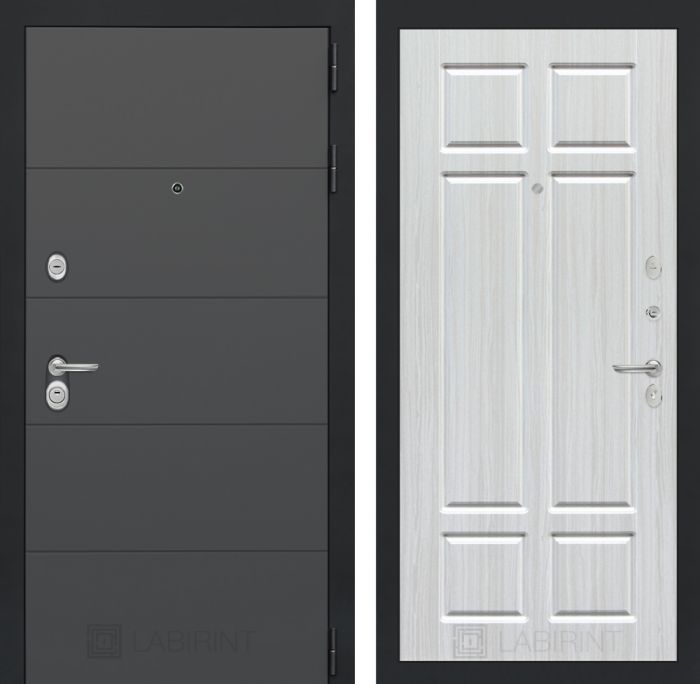 Входная дверь Лабиринт ART графит 08 - Кристалл вуд