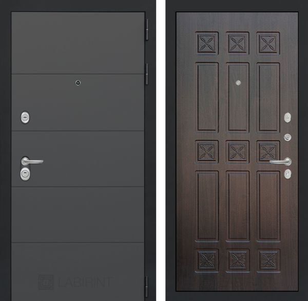 Входная дверь Лабиринт ART графит 16 - Алмон 28