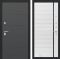 Входная дверь Лабиринт ART графит 22 - Белый софт, черная вставка