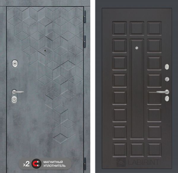 Входная дверь Лабиринт Бетон замок Mottura 04 - Венге