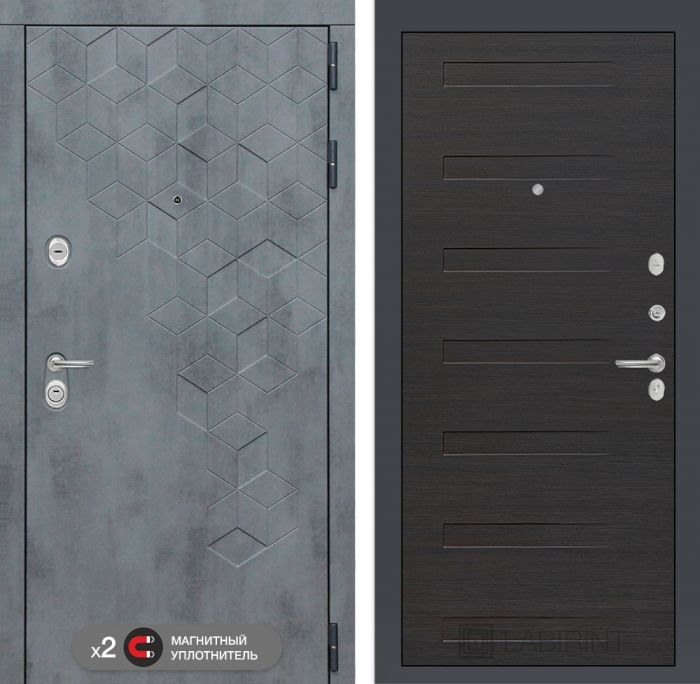 Входная дверь Лабиринт Бетон замок Mottura 14 - Эковенге