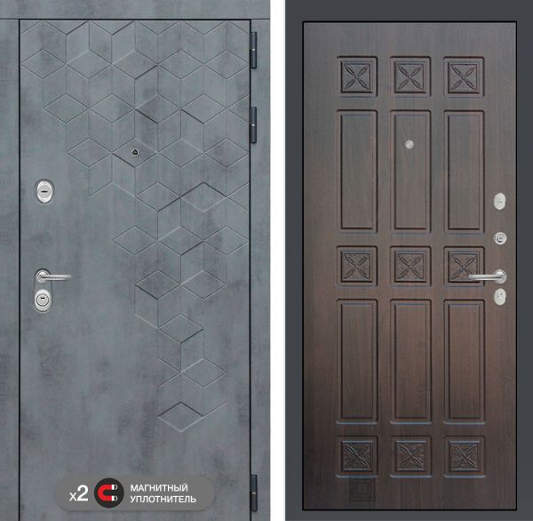Входная дверь Лабиринт Бетон замок Mottura 16 - Алмон 28