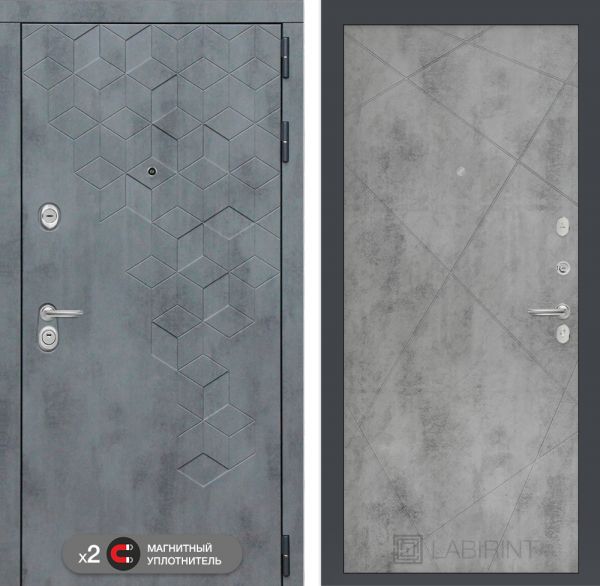 Входная дверь Лабиринт Бетон замок Mottura 24 - Бетон светлый