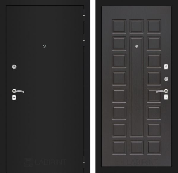 Входная дверь Лабиринт CLASSIC шагрень черная 04 - Венге