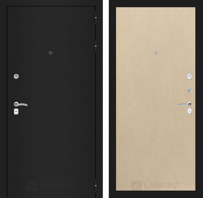 Входная дверь Лабиринт CLASSIC шагрень черная 05 - Венге светлый