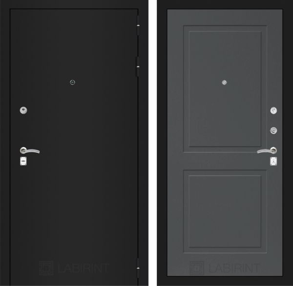 Входная дверь Лабиринт CLASSIC шагрень черная 11 - Графит софт