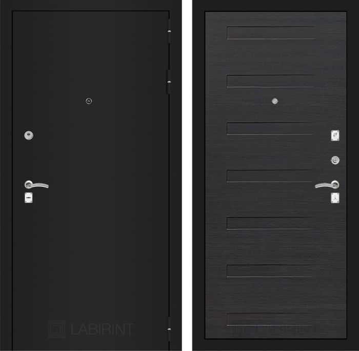 Входная дверь Лабиринт CLASSIC шагрень черная 14 - Эковенге