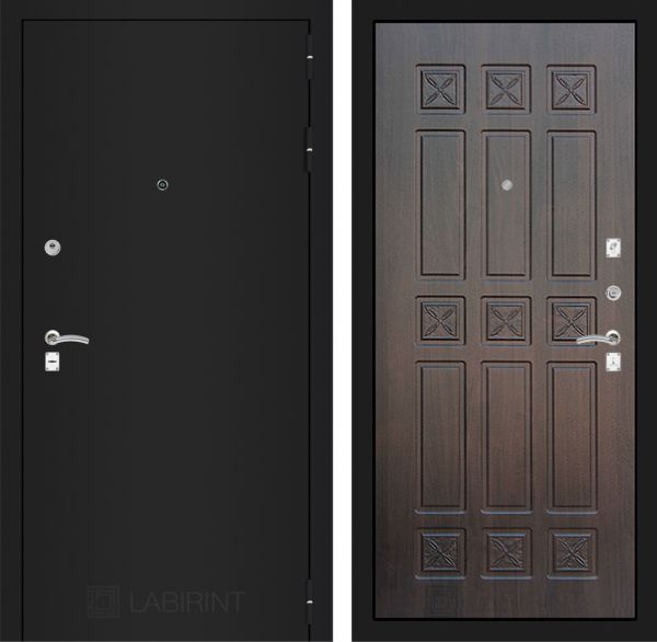 Входная дверь Лабиринт CLASSIC шагрень черная 16 - Алмон 28