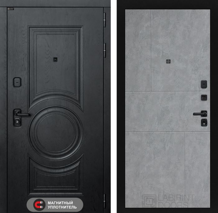 Входная дверь Лабиринт GRAND 21 - Бетон светлый