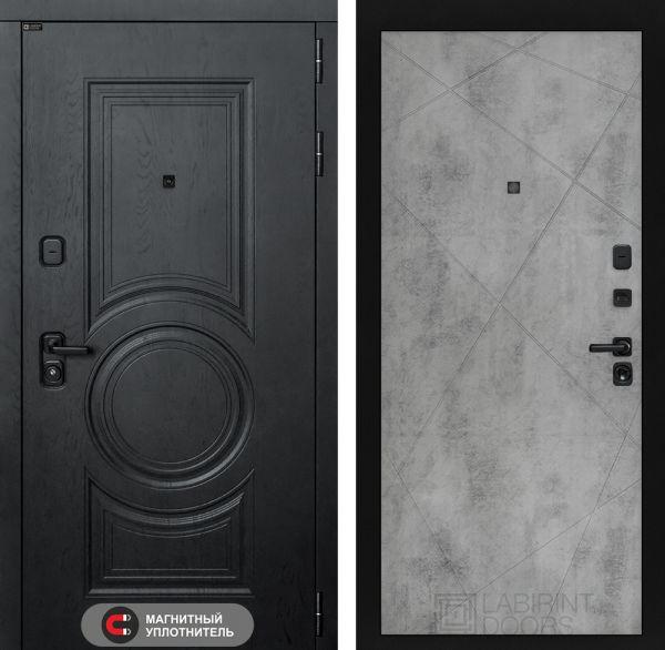 Входная дверь Лабиринт GRAND 24 - Бетон светлый