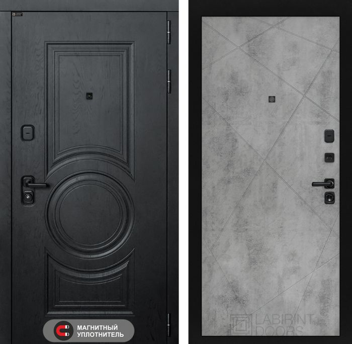 Входная дверь Лабиринт GRAND 24 - Бетон светлый