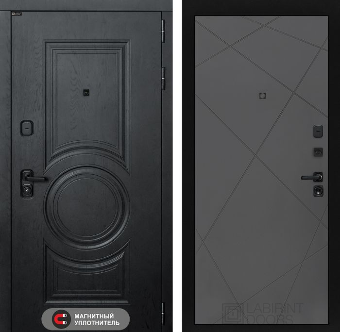 Входная дверь Лабиринт GRAND 24 - Графит софт