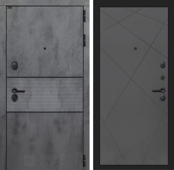 Входная дверь Лабиринт INFINITY 24 - Графит софт