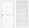 Входная дверь Лабиринт Лайн WHITE 01 - Сандал белый, стекло белое