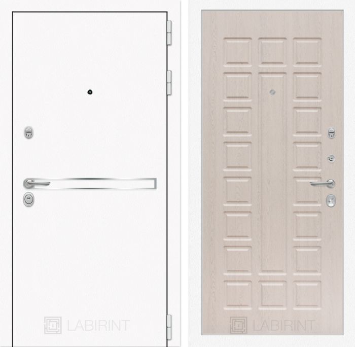Входная дверь Лабиринт Лайн WHITE 04 - Беленый дуб
