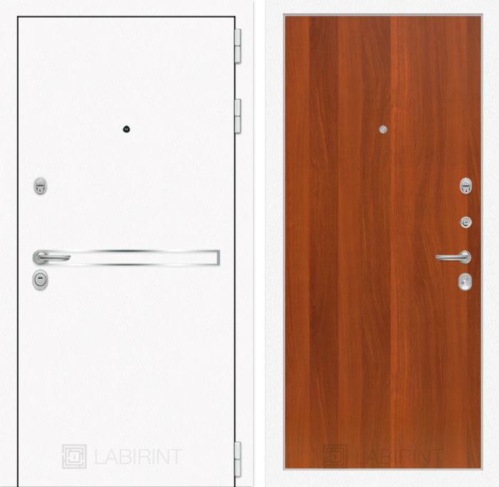 Входная дверь Лабиринт Лайн WHITE 05 - Итальянский орех