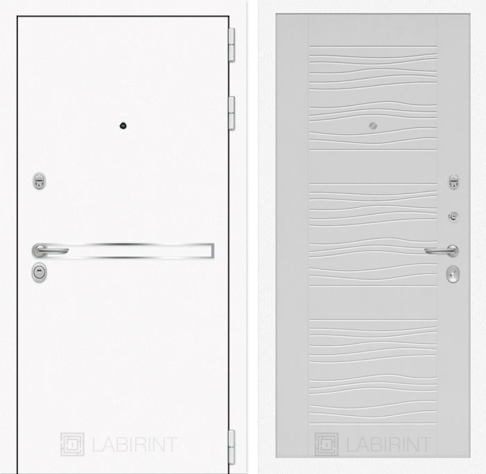Входная дверь Лабиринт Лайн WHITE 06 - Белое дерево