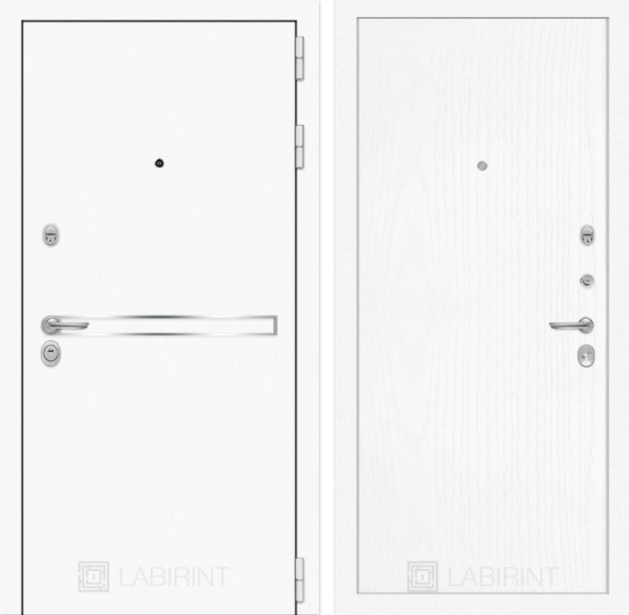 Входная дверь Лабиринт Лайн WHITE 07 - Белое дерево