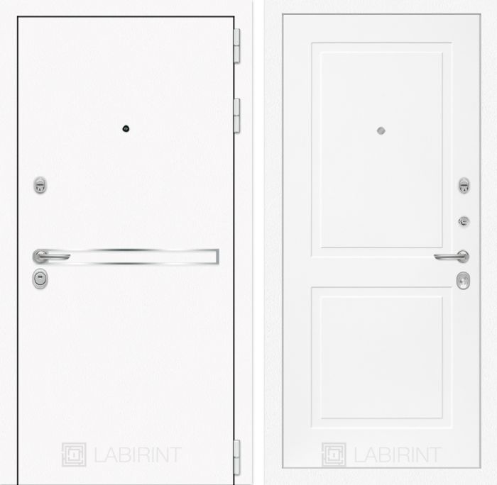Входная дверь Лабиринт Лайн WHITE 11 - Белый софт