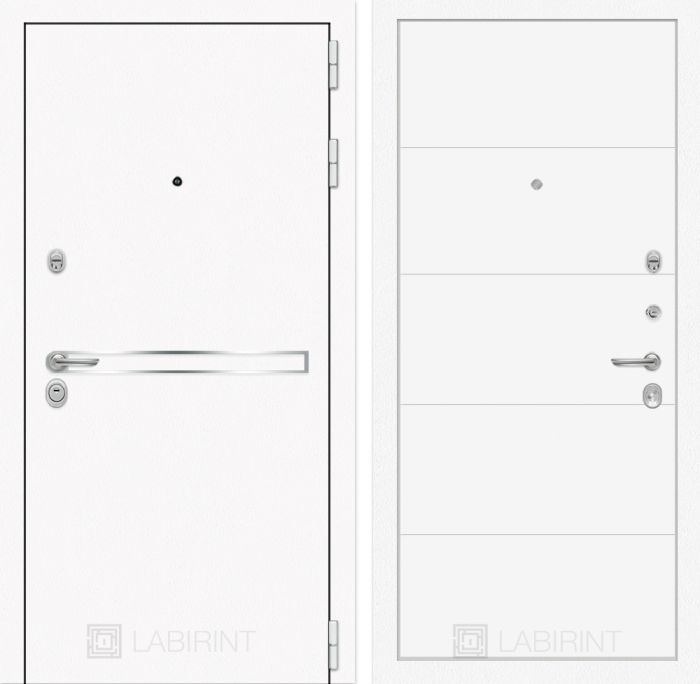 Входная дверь Лабиринт Лайн WHITE 13 - Белый софт